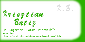 krisztian batiz business card